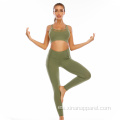 Conjunto de 2 piezas para mujer, traje de yoga ahuecado